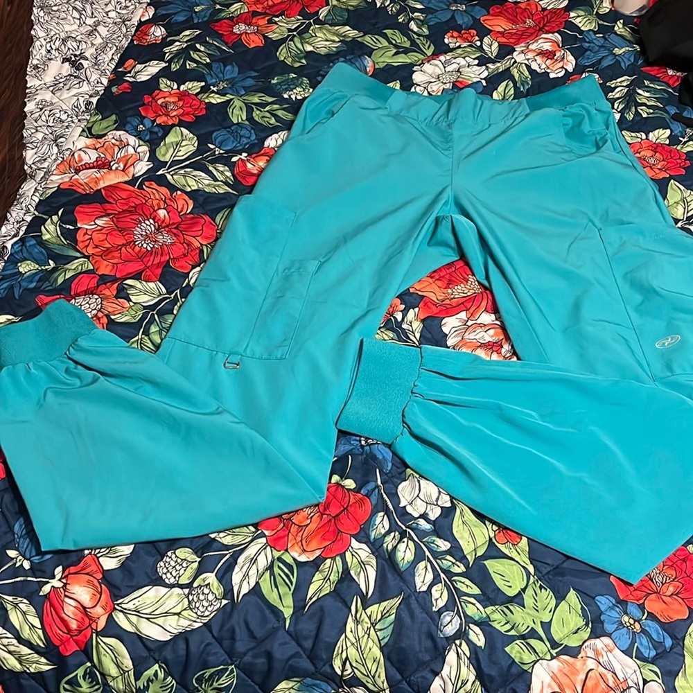 Medium blue jogger scrub pants